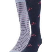 GOLD TOE 2 Pack Mens Lobster/stripe Anti-Odor Dress Crew Socks 6-12.5