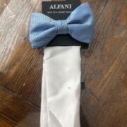 Alfani Men’s Geometric Pre-Tied Bow Tie & Solid Pocket Square Set With defects