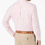 Club Room Mens performance Regular-Fit Pink Long-Sleeve Button Dress Shirt 16.5