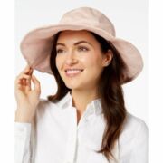 INC International Concepts Women’s Blush Pink Solid Floppy Hat One Size B4HP