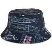 Nautica Men’s Blue Sail Reversible Logo Graphic Bucket Hat S/M B4HP