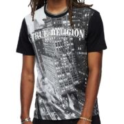 True Religion Men’s City View Tee T-Shirt in Black 2XL NO TAGS B4HP