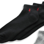 POLO RALPH LAUREN Men’s Socks, Athletic No Show 3 Pack Extended Size 13-16 B4HP