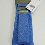 Michael Kors Men’s Blue Elijah Classic Silk Professional Neck Tie B4HP