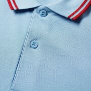 Fred Perry Twin Tipped Polo Shirt M3600 Sky Cotton Small B4HP