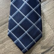 Michael Kors Men’s Blue Grid Check Luxe Silk Professional Neck Tie One Size B4HP