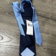 Tommy Hilfiger Men’s Blue/Light Blue Oxford Silk Classic Standard Neck Tie B4HP