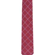 CLUB ROOM Men’s Canton Grid Tie Burgundy One Size B4HP