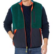Tommy Hilfiger Men’s Botanical Green Hiker Sherpa Full Zip Vest Size L $149 B4HP