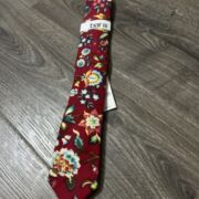 BAR III Mens Red Crown Floral Slim Neck Tie One Size B4HP