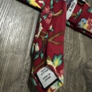 BAR III Mens Red Crown Floral Slim Neck Tie One Size B4HP