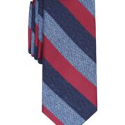 BAR III Men’s Gordin Skinny Stripe Tie One Size Burgundy B4HP