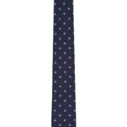 BAR III Men’s Navy Novelty Print Snowflake Slim One Size Neck Tie B4HP