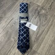 Michael Kors Men’s Blue Grid Check Luxe Silk Professional Neck Tie One Size B4HP