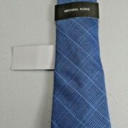 Michael Kors Men’s Blue Elijah Classic Silk Professional Neck Tie B4HP