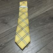 Perry Ellis Men’s Denner Classic Plaid Tie Gold Size Regular