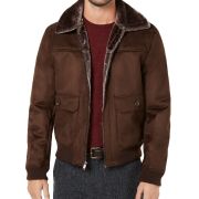 Tasso Elba Mens Faux-Shearling Flight Ja Espresso B4HP