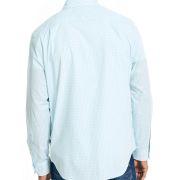 NAUTICA Men’s Classic-Fit Long-Sleeve Gingham Check Poplin Shirt Soft Blue 2XL