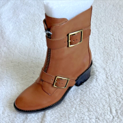 Women Donald j Pliner Dusten Zip Up boots Left Leg Single shoe Brown size 6