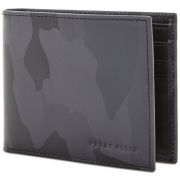 Perry Ellis Portfolio Mens Camo Bi-Fold Wallet Black ONE SIZE B4HP