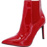 INC International Concepts Katalina Pointed-Toe Booties Red Patent 7M B4HP