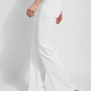 Women Lysse White Denim Pull On Trouser pants with stretch B4HP