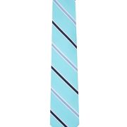 Club Room Men’s Aqua Blue Wyatt Stripe Silk Blend Necktie One Size B4HP