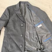 KENNETH COLE REACTION Raburn Wool-Blend Over Coat Slim-Fit Charcoal 38R B4HP