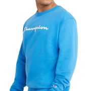 Champion Mens Sweatshirt Powerblend Fleece Logo S Blue S B4HP