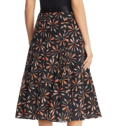 Women Kobi Haleprin Debbie Printed Silk A-Line Skirt Sz Medium B4HP