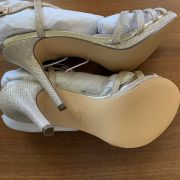 I. Miller Womens Roizy Heeled Sandals Platino Color Party Wedding Wear Msrp $80