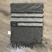 Club Room Men’s Cashmere Plaid Scarf Charcoal ONE SIZE B4HP