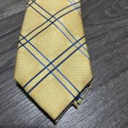Perry Ellis Men’s Denner Classic Plaid Tie Gold Size Regular