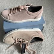 Mens Clarks Pink Combination suede/leather shoes Display Piece Sz 7 M