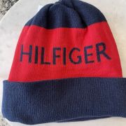 Tommy Hilfiger Mens Needle Knit Vertical Flag Scarf and Flag Hat Set OS B4HP