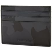 PERRY ELISS PORTFOLIO MEN’S CAMO SIX-SLOT CARD CASE Leather Light Black B4HP