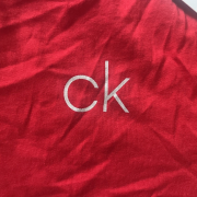 Calvin Klein Men’s Athleisure Logo Crewneck T-shirt Red Size Medium B4HP