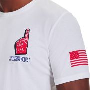 Under Armour Men’s UA Freedom Fun Celebrate T-Shirt- White, Large B4HP