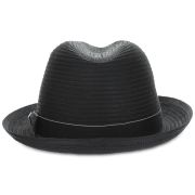 Dorfman Pacific Men’s Braid Fedora Hat Black L B4HP