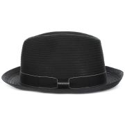 Dorfman Pacific Men’s Braid Fedora Hat Black L B4HP