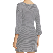 Women ELAN STRIPED TIE-FRONT T-SHIRT DRESS Size Large B4HP