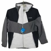 Columbia Men’s Hazel Deli Colorblocked Black, White And City Grey Jacket XL B4HP