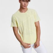 INC International Concepts Mens Pieced Slub T-Shirt Yellow Pear B4HP