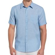 Cubavera Men’s Tanner Travel Shirt Azure Blue 2XL B4HP