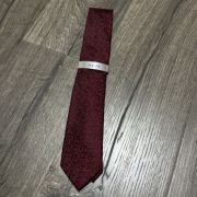 Alfani Mens’ Neck Tie Narrow Palmas Geo Red B4HP