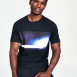 HUGO Mens Doform Cotton Graphic Sh Black B4HP