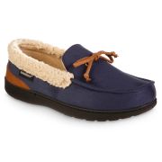 Isotoner Mens Vincent Moc Slipper Navy Blue XXL B4HP