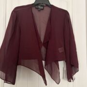 New Alex evenings Dress Cape or Overlay Size large Maroon Red