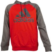 ADIDAS Men’s Game and Go Big Logo Raglan Fleece Hoodie Red Size XL B4HP