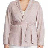 Bobeau Womens Plus Baron Knit Office Blazer Fig Color B4HP